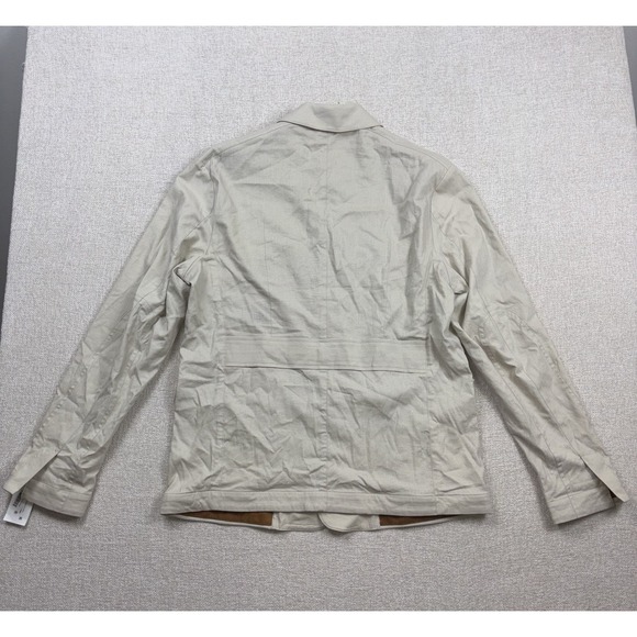 Paisley and gray men's Safari button up zip up jacket size large / L Tan - Picture 10 of 11